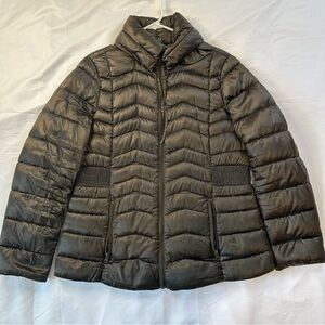 Ana Women’s Packable Premium Down Winter Jacket Olive Green Size Large